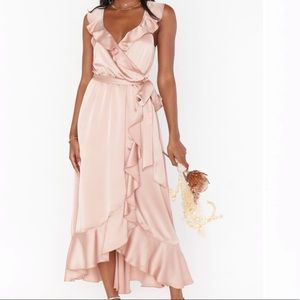 Show Me your MUMU Samantha ruffle wrap dress